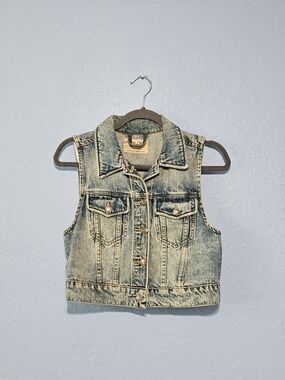 Free People Denim Vest - Light Blue